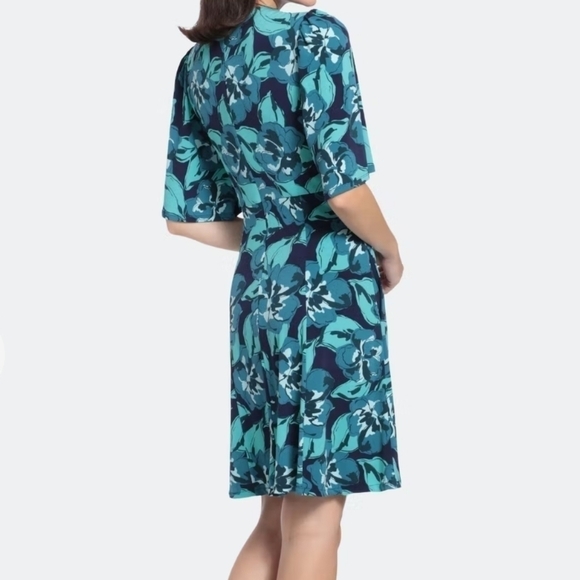 NWT Maggy London Censa blue Floral Dress - Picture 4 of 11